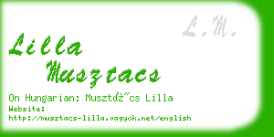 lilla musztacs business card